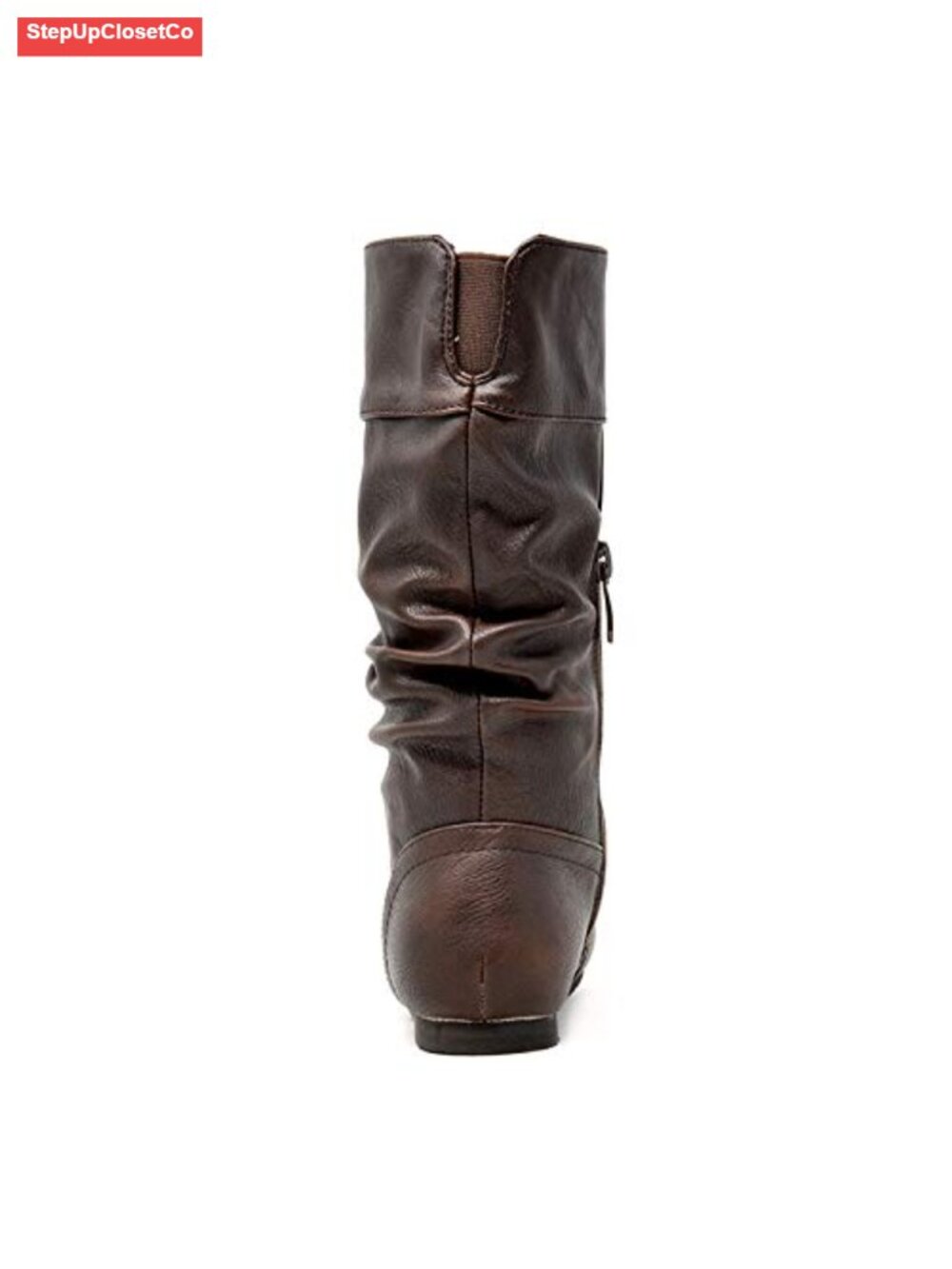 Girls Knee High Riding Boots Faux Fur Lined Side Zip - Picture 5 of 6
